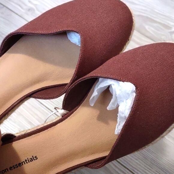(61-3729) Amazon Essentials Women's Mid Wedge Espadrille Sz 8 - Picture 7 of 9